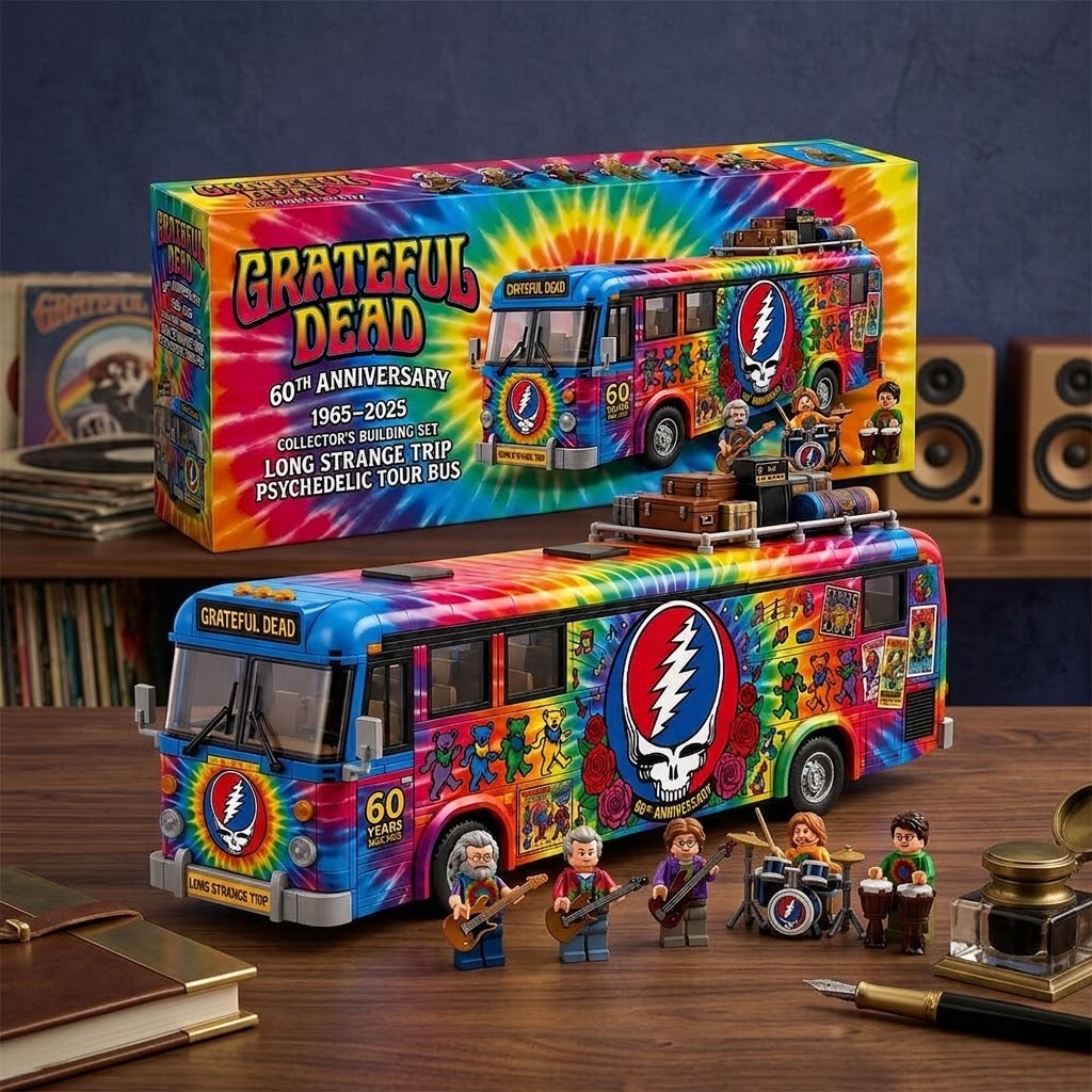 Grateful Dead 60th Anniversary Long Strange Trip Tour Building Set - Front View