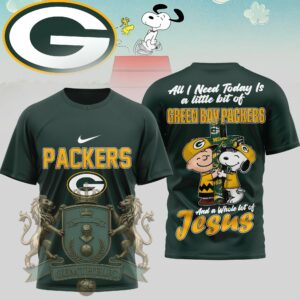 Green Bay Packers Snoopy Charlie Brown T-Shirt