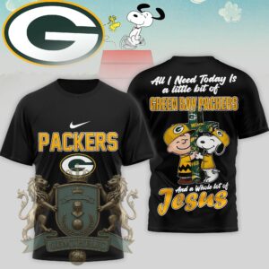 Green Bay Packers Snoopy Charlie Brown T-Shirt