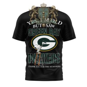 Green Bay Packers Snoopy Yes I'm Old But I Saw T-Shirt