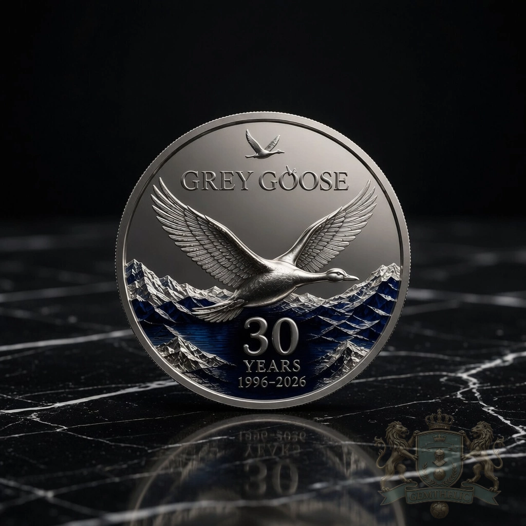 grey goose 30th anniversary 1996 2026 commemorative coin 2