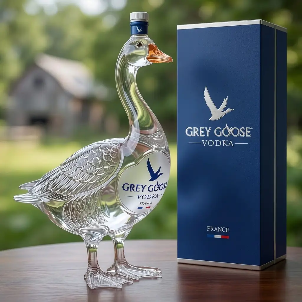 Grey Goose Special Edition Goose Shaped Bottle Vodka - Front View