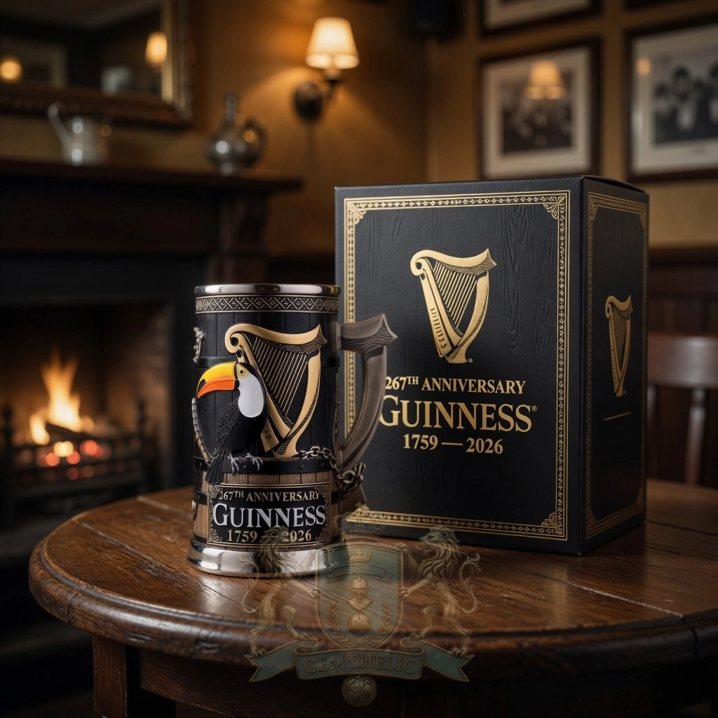 Guinness 267th Anniversary Toucan Harp 1759 2026 Tankard - Detail View