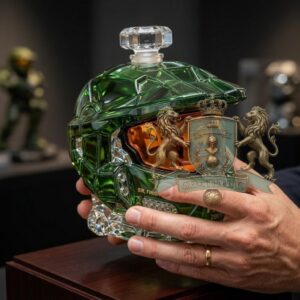 Halo 25th Anniversary Master Chief 117 Whiskey Bottle