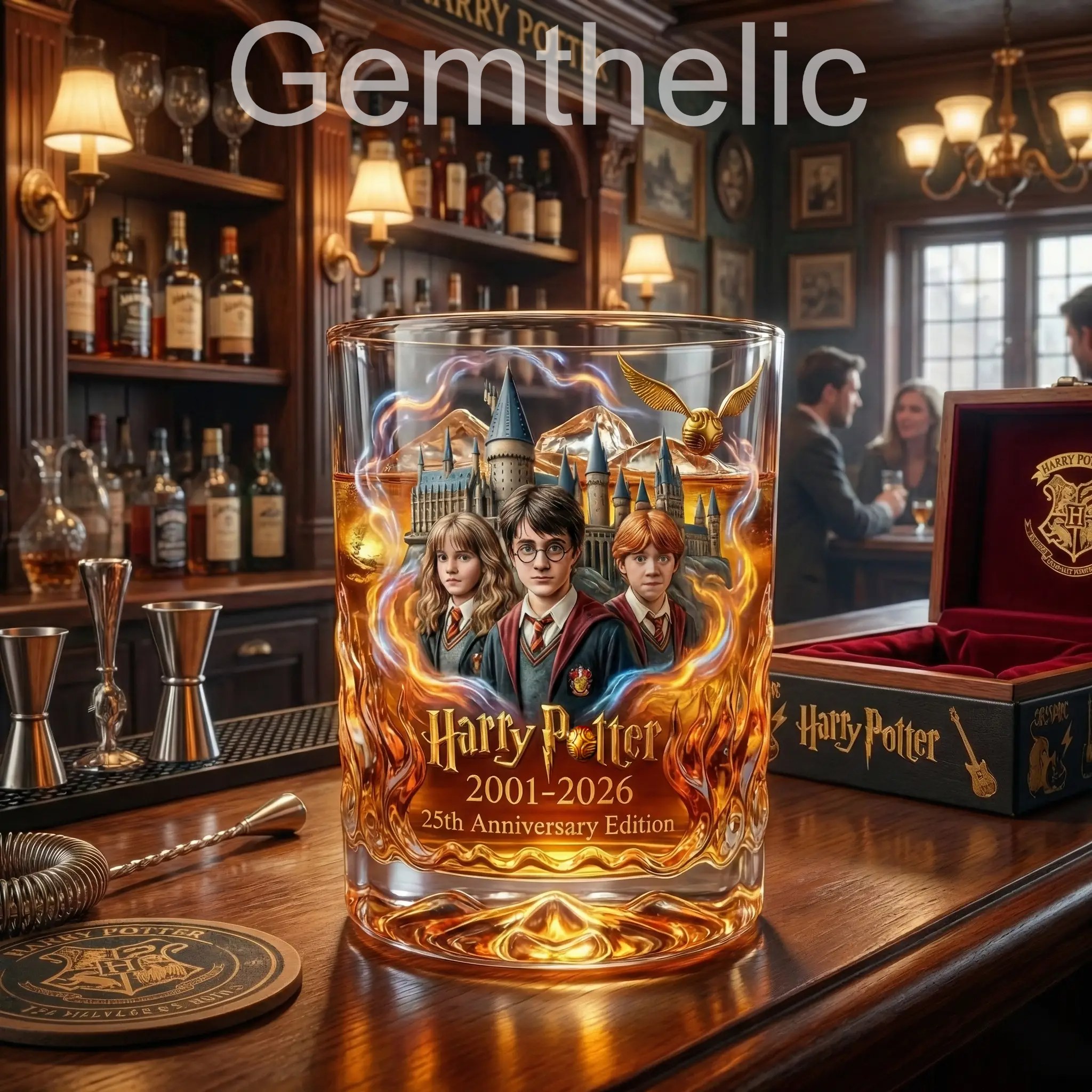 Harry Potter 25th Anniversary Whiskey Glass - Detail View