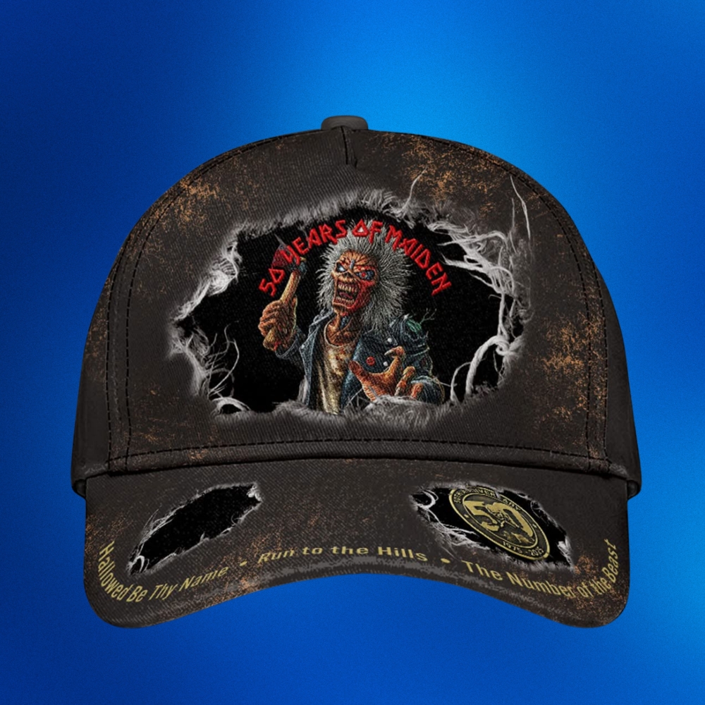 Iron Maiden 50th Anniversary Baseball Cap - Front View
