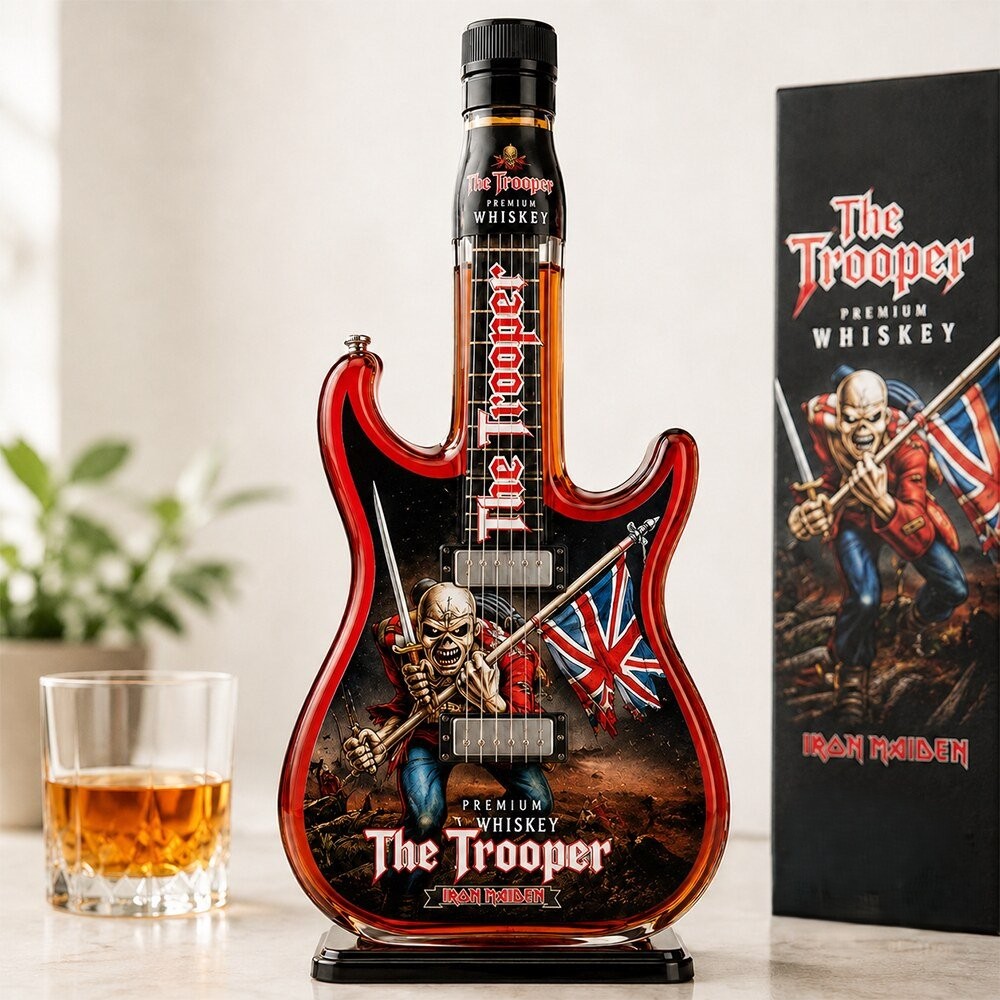 Iron Maiden The Trooper Whiskey Bottle - Front View