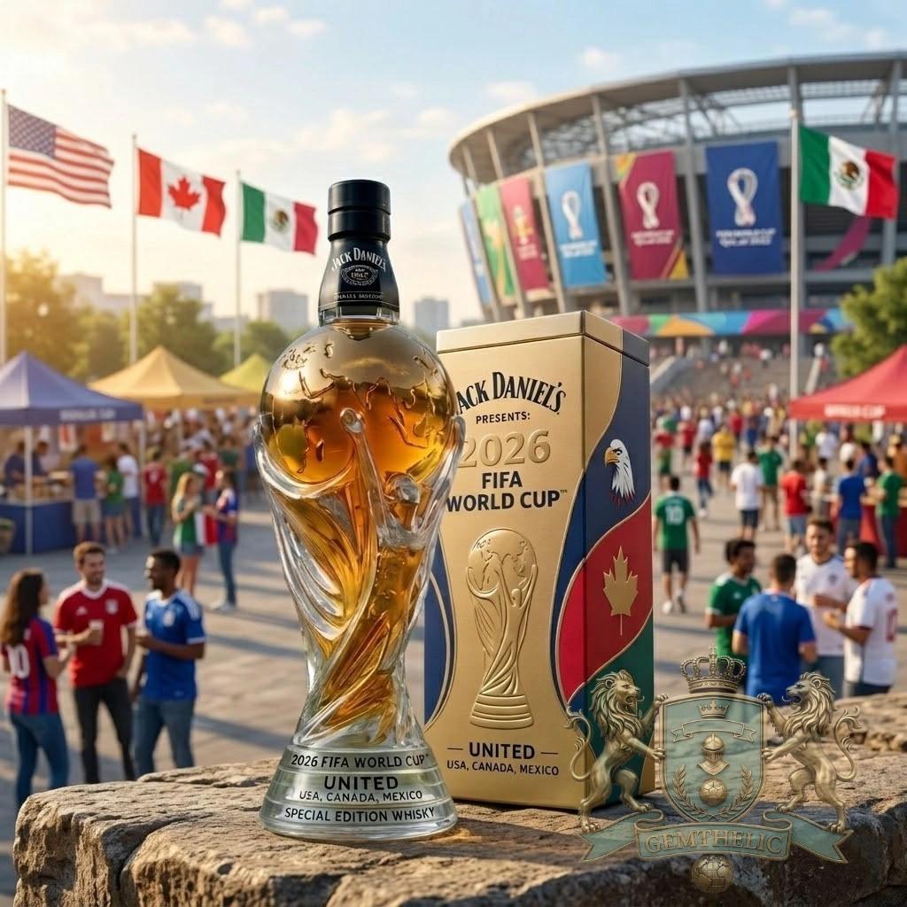 Jack Daniel’s FIFA World Cup United 2026 Whiskey Bottle - Detail View