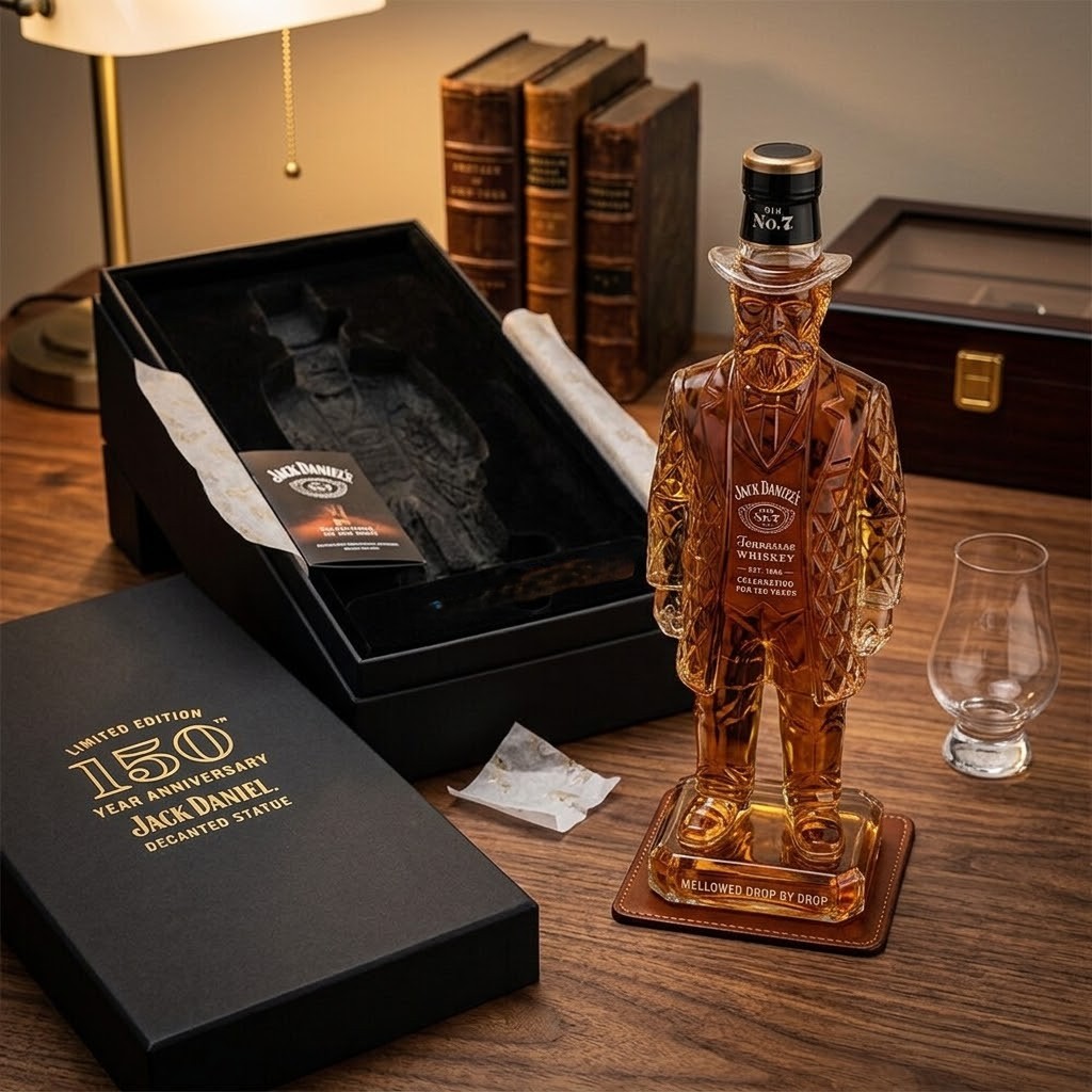 Jack Daniel's 150th Anniversary Whiskey Bottle - Detail View