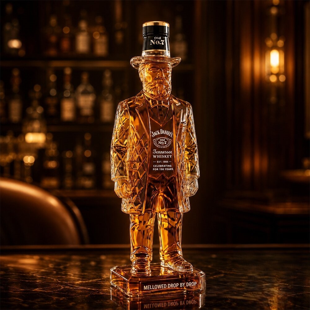 Jack Daniel's 150th Anniversary Whiskey Bottle - Front View