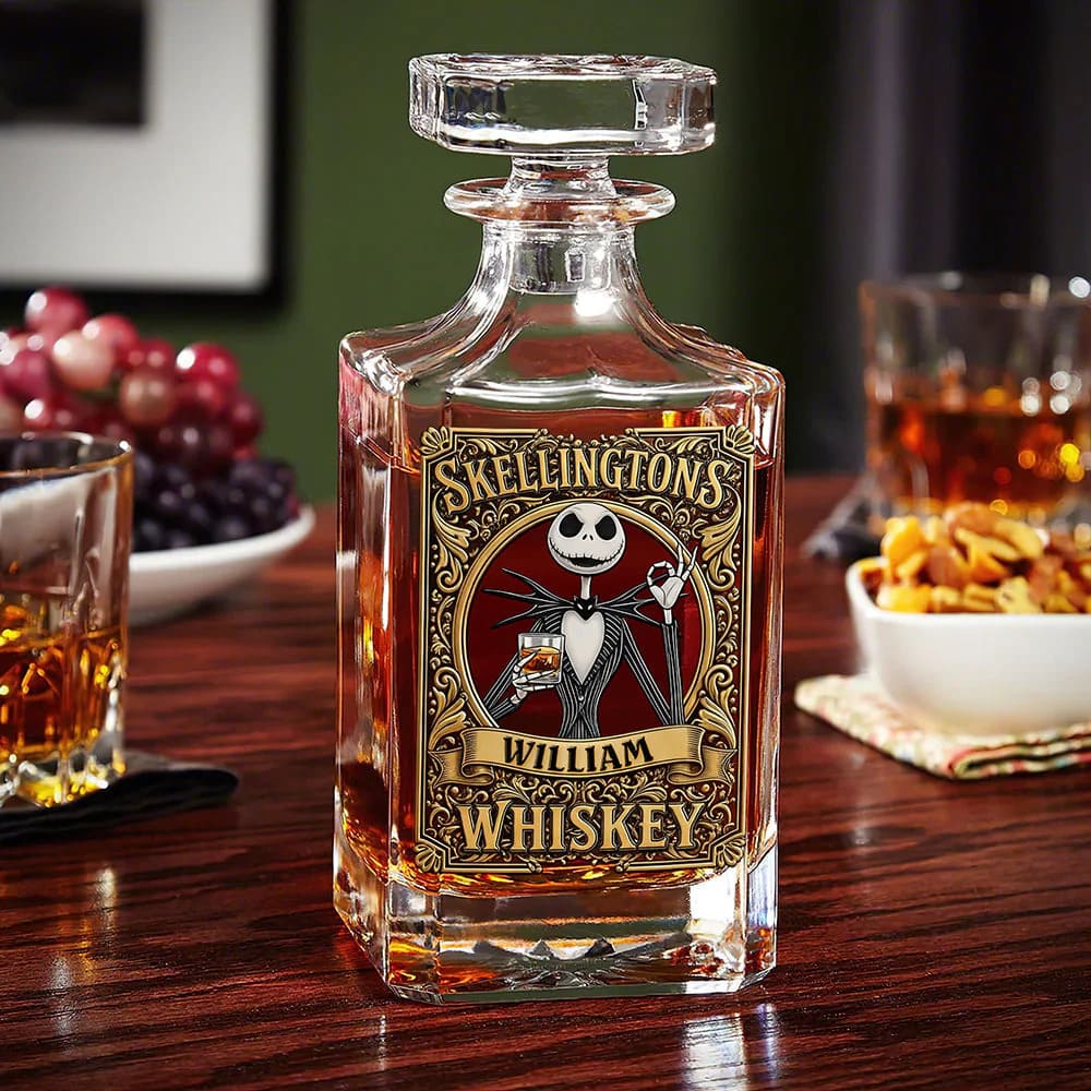 Jack Skellington Skellingtons William Whiskey Decanter - Detail View