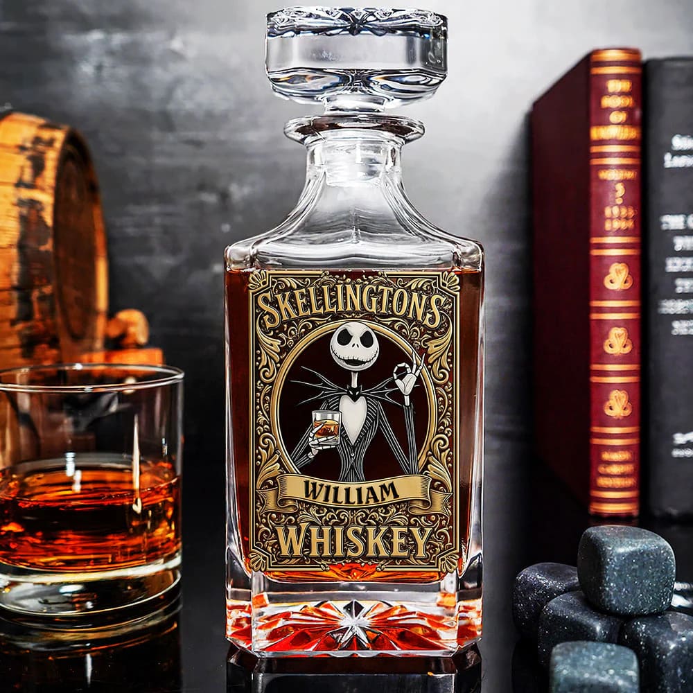 Jack Skellington Skellingtons William Whiskey Decanter - Front View