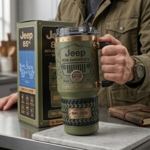 Jeep 85th Anniversary 1941-2026 Insulated Travel Mug
