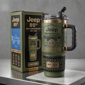 Jeep 85th Anniversary 1941-2026 Insulated Travel Mug