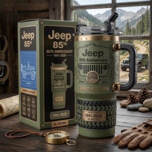 Jeep 85th Anniversary 1941-2026 Insulated Travel Mug
