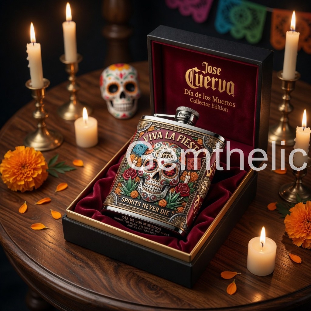 Jose Cuervo Día de los Muertos Flask - Detail View