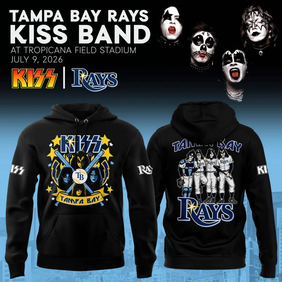 Kiss Band Tampa Bay Rays 2026 Hoodie - Front View