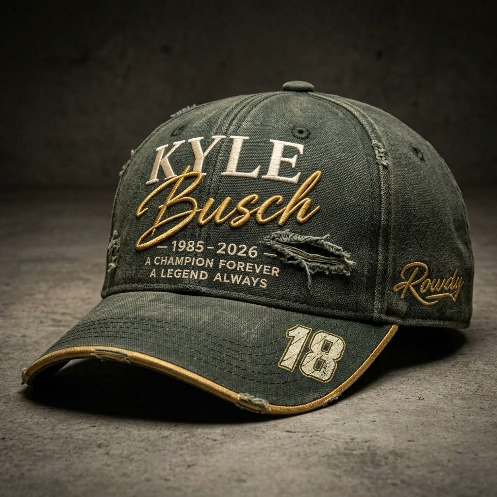 Kyle Busch 1985-2026 A Champion Forever A Legend Always Cap - Front View