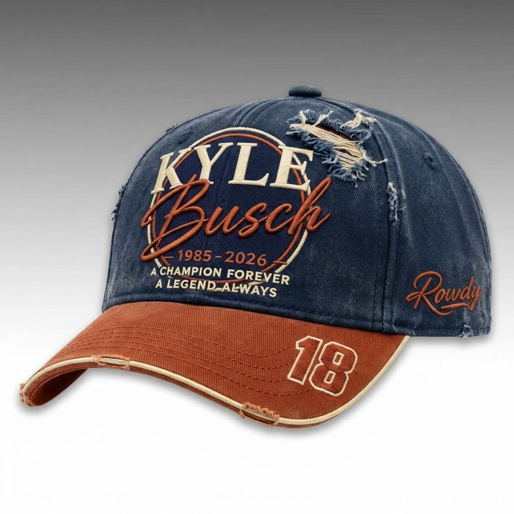 Kyle Busch 1985-2026 A Champion Forever A Legend Always Cap - Front View