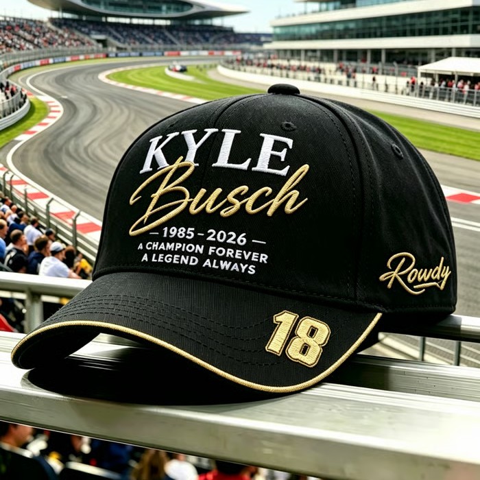 Kyle Busch A Champion Forever A Legend Always Baseball Cap - Front View