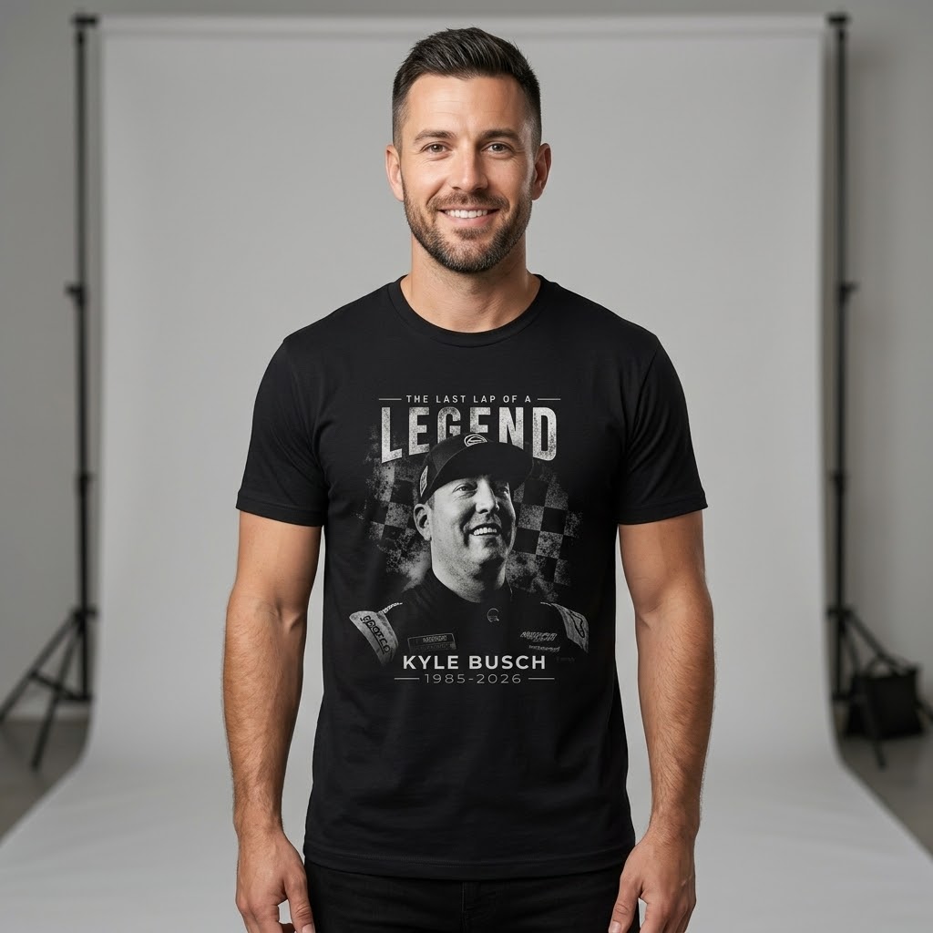 Kyle Busch Last Lap of a Legend 1985-2026 T-Shirt - Detail View