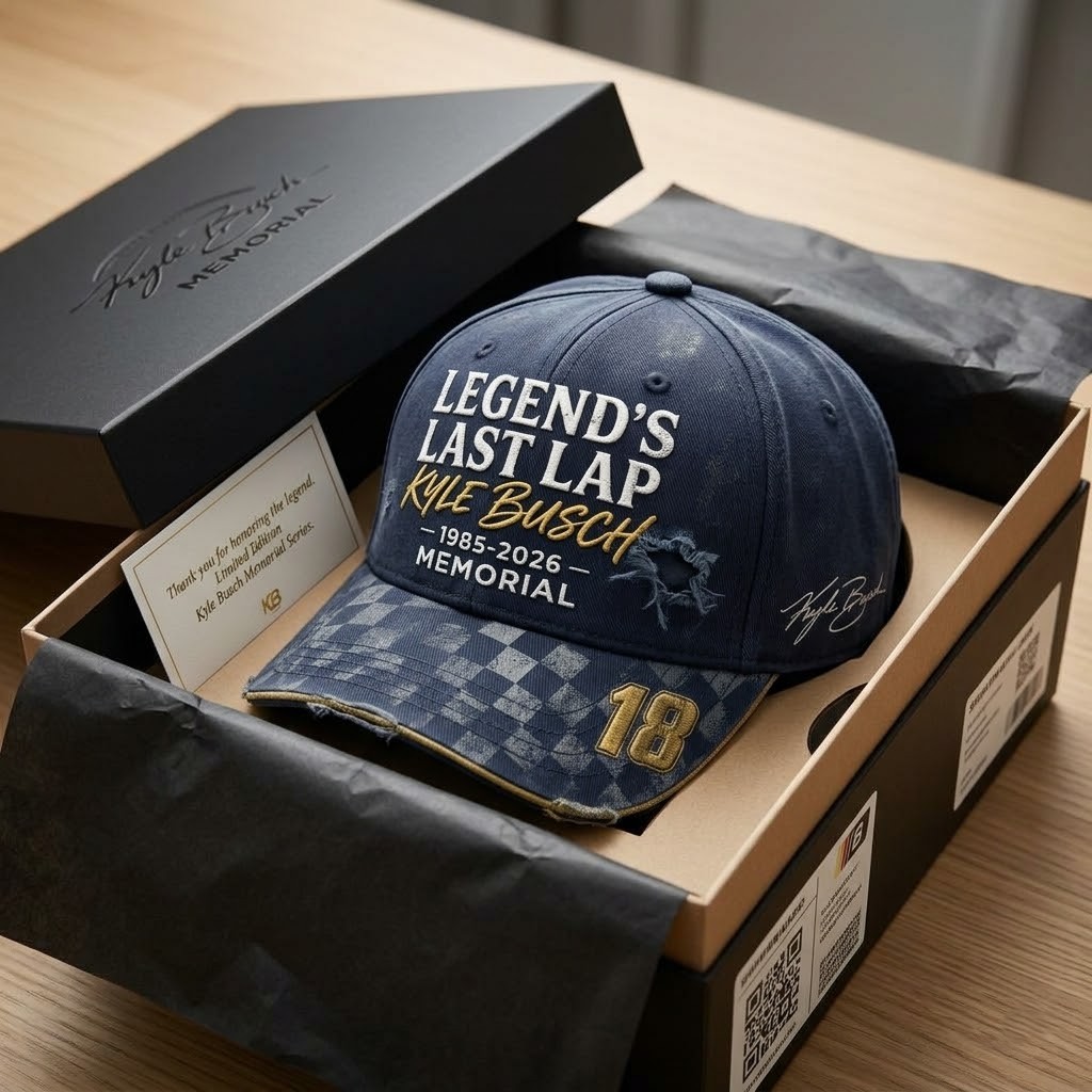 Kyle Busch Legend's Last Lap 1985-2026 Memorial Cap - Detail View