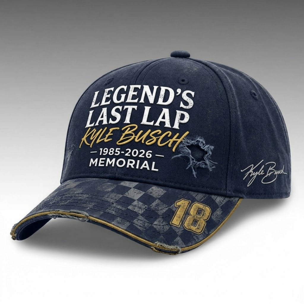 Kyle Busch Legend's Last Lap 1985-2026 Memorial Cap - Front View