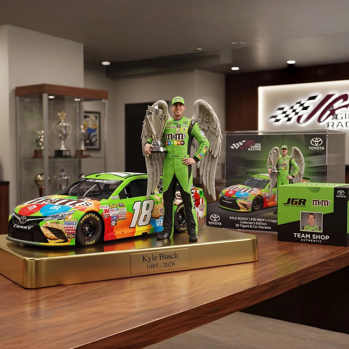 Kyle Busch M&M's Crispy Collector's Acrylic Plaque - Front View