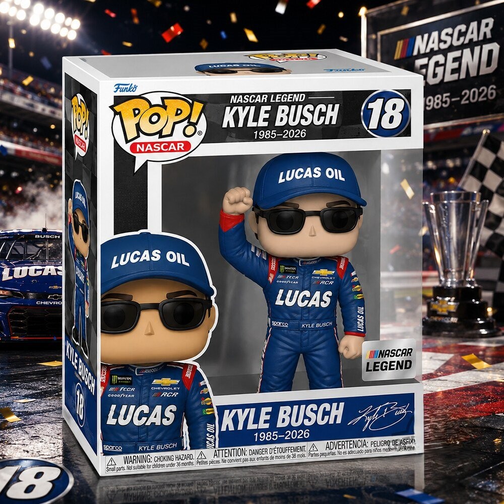 Kyle Busch NASCAR Legend 1985-2026 Funko Pop Figure - Front View
