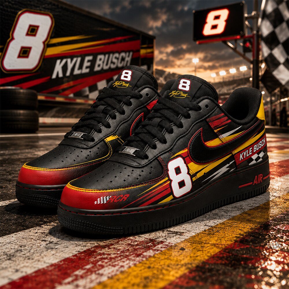 ASCAR Legend Kyle Busch 8 Sneakers - Front View