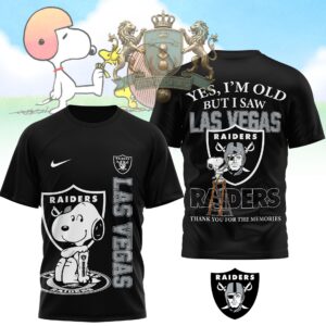 Las Vegas Raiders Snoopy Yes I'm Old But I Saw T-Shirt