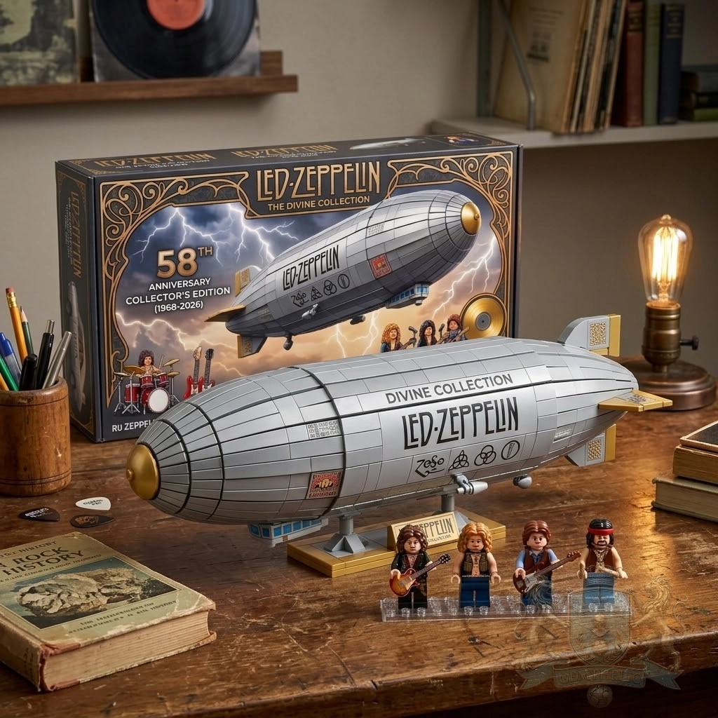 Led Zeppelin 58th Anniversary Divine Collection Building Block Set - Detail View
