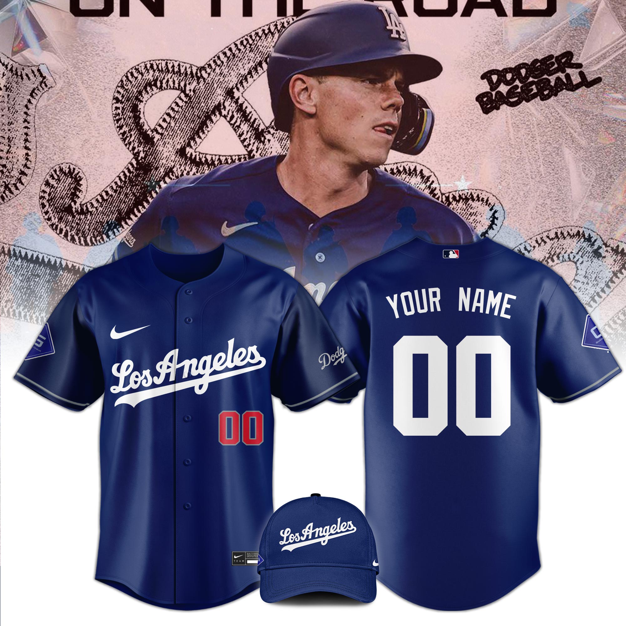 Los Angeles Dodgers James Outman Baseball Jersey - Front View