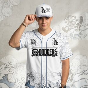 Los Angeles Dodgers One Piece Luffy Gear 5 Baseball Jersey
