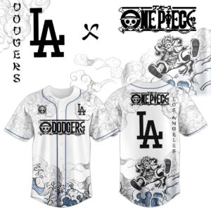 Los Angeles Dodgers One Piece Luffy Gear 5 Baseball Jersey