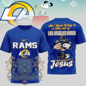 Los Angeles Rams Snoopy Charlie Brown T-Shirt