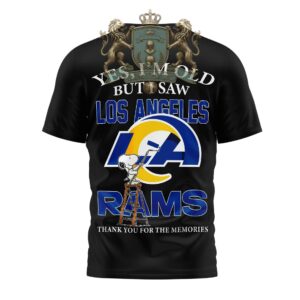 Los Angeles Rams Snoopy Yes I'm Old But I Saw T-Shirt