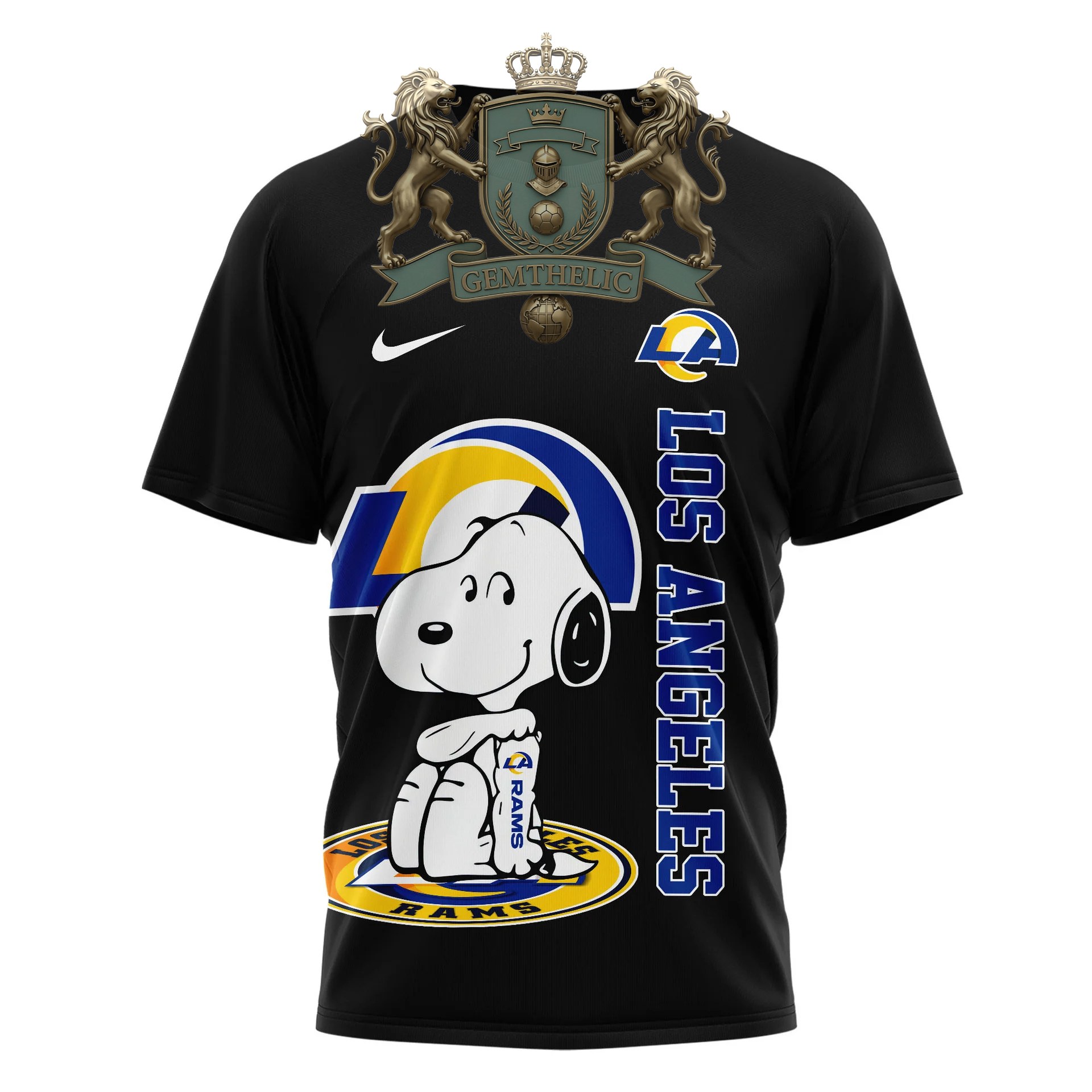 Los Angeles Rams Snoopy Yes I'm Old But I Saw T-Shirt - Detail View