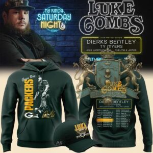 Luke Combs Green Bay Packers My Kinda Saturday Night Tour Jersey