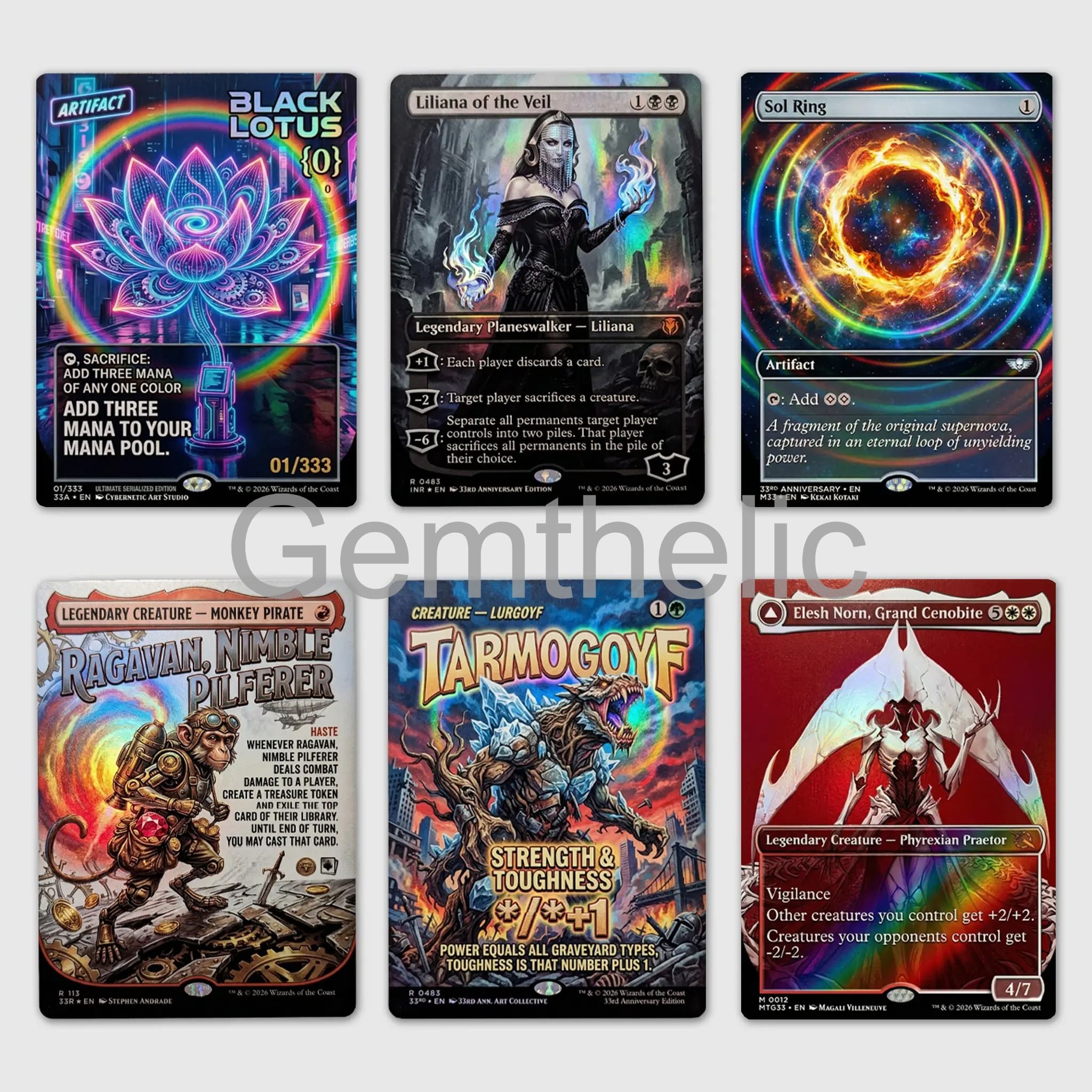 Magic The Gathering 33rd Anniversary Trading Cards - Detail View
