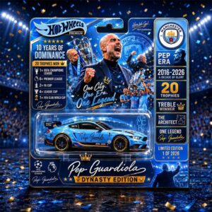 Manchester City Pep Guardiola Dynasty Edition 10 Years of Dominance Die-cast Car