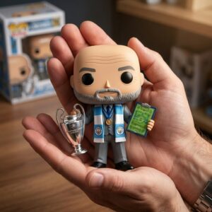 Manchester City Pep Guardiola Treble Winners Collectible Figure