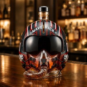 Top Gun 40th Anniversary Maverick Flight Helmet Whiskey Bottle