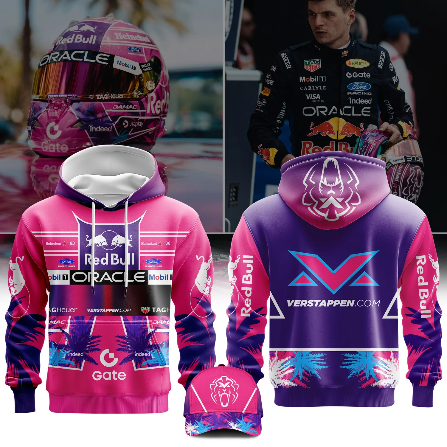 Max Verstappen Red Bull Racing Hoodie - Front View