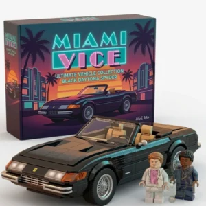 Miami Vice Black Daytona Spyder Building Block Set