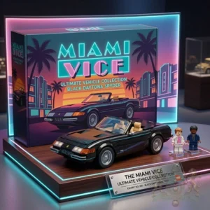 Miami Vice Black Daytona Spyder Building Block Set
