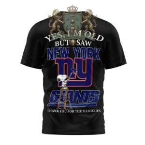 New York Giants Snoopy Yes I'm Old But I Saw T-Shirt