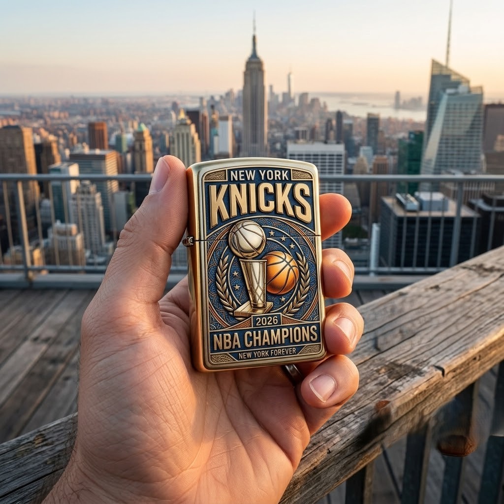 New York Knicks 2026 NBA Champions Zippo Lighter - Detail View