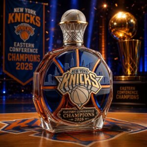 New York Knicks Eastern Conference Champions 2026 Whiskey Decanter