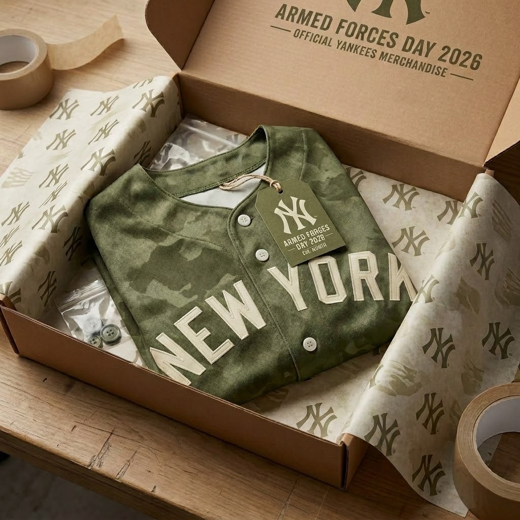 New York Yankees Armed Forces Day 2026 Baseball Jersey - Detail View